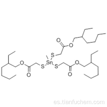 Ácido 8-oxa-3,5-ditia-4-estannatetradecanoico, 10-etil-4 - [[2 - [(2-etilhexil) oxi] -2-oxoetil] tio] -4-metil-7-oxo-, 2 éster de etilhexilo CAS 57583-34-3